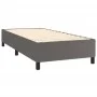 Box spring bed with gray synthetic leather mattress 80x200 cm by , Beds and slatted bases - Ref: Foro24-3132409, Price: 332,0...