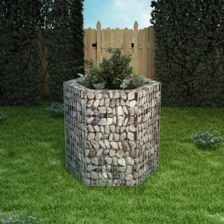 Hexagonal gabion bed 100x90x100 cm by vidaXL, Pots and planters - Ref: Foro24-142533, Price: 74,63 €, Discount: %