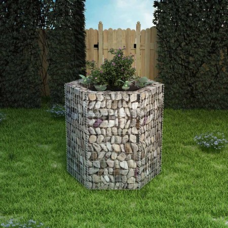 Sechseckiges Gabionenbett 100x90x100 cm von vidaXL, Töpfe und Pflanzgefäße - Ref: Foro24-142533, Preis: 77,23 €, Rabatt: %