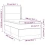 Box spring bed with gray synthetic leather mattress 90x200 cm by , Beds and slatted bases - Ref: Foro24-3132421, Price: 339,1...
