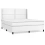 Box spring bed with white synthetic leather mattress 180x200 cm by , Beds and slatted bases - Ref: Foro24-3132454, Price: 632...