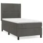Box spring bed with dark gray velvet mattress 90x200 cm by , Beds and slatted bases - Ref: Foro24-3132598, Price: 312,03 €, D...