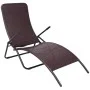 Brown Synthetic Rattan Folding Lounger by vidaXL, Loungers - Ref: Foro24-42945, Price: 74,55 €, Discount: %