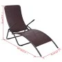 Brown Synthetic Rattan Folding Lounger by vidaXL, Loungers - Ref: Foro24-42945, Price: 74,55 €, Discount: %