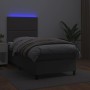 Boxspringbett und LED-Matratze graues Kunstleder 90x200 cm von , Betten und Lattenroste - Ref: Foro24-3135865, Preis: 340,08 ...