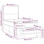 Box spring bed with gray synthetic leather mattress 80x200 cm by , Beds and slatted bases - Ref: Foro24-3137573, Price: 339,5...