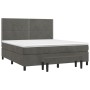 Cama box spring con colchón terciopelo gris oscuro 180x200 cm de , Camas y somieres - Ref: Foro24-3137798, Precio: 597,79 €, ...