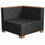 Schwarzes Gartensofa aus synthetischem Rattan von vidaXL, Gartensets - Ref: Foro24-42754, Preis: 261,15 €, Rabatt: %