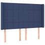 Boxspringbettmatratze und LED-Leuchten aus blauem Stoff 140x190 cm von , Betten und Lattenroste - Ref: Foro24-3138875, Preis:...