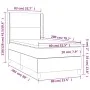Box spring bed and LED mattress gray synthetic leather 80x200 cm by , Beds and slatted bases - Ref: Foro24-3139293, Price: 33...