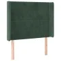 Box spring bed with mattress and LED dark green velvet 100x200cm by , Beds and slatted bases - Ref: Foro24-3139490, Price: 37...