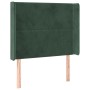 Cama box spring colchón y LED terciopelo verde oscuro 100x200cm de , Camas y somieres - Ref: Foro24-3139490, Precio: 374,94 €...