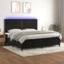 Box spring bed with mattress and LED black velvet 200x200 cm by , Beds and slatted bases - Ref: Foro24-3136085, Price: 608,04...