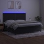 Cama box spring colchón y LED terciopelo negro 200x200 cm de , Camas y somieres - Ref: Foro24-3136085, Precio: 614,35 €, Desc...