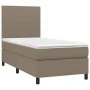 Box spring bed with taupe gray fabric mattress 80x200 cm by , Beds and slatted bases - Ref: Foro24-3141573, Price: 360,86 €, ...