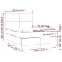 Box spring bed with cream fabric mattress 140x190 cm by , Beds and slatted bases - Ref: Foro24-3141614, Price: 481,20 €, Disc...