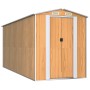 Light brown galvanized steel garden shed 192x440x223 cm by , Sheds - Ref: Foro24-3147474, Price: 634,87 €, Discount: %