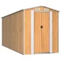 Light brown galvanized steel garden shed 192x440x223 cm by , Sheds - Ref: Foro24-3147474, Price: 600,52 €, Discount: %