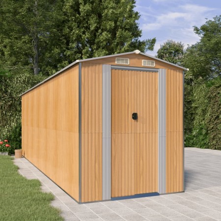 Light brown galvanized steel garden shed 192x606x223 cm by , Sheds - Ref: Foro24-3147476, Price: 787,86 €, Discount: %