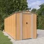 Light brown galvanized steel garden shed 192x606x223 cm by , Sheds - Ref: Foro24-3147476, Price: 746,58 €, Discount: %