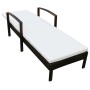 Liege mit braunem synthetischem Rattankissen von vidaXL, Liegen - Ref: Foro24-42941, Preis: 158,49 €, Rabatt: %