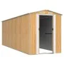 Hellbrauner Gartenschuppen aus verzinktem Stahl, 192 x 606 x 223 cm von , Schuppen - Ref: Foro24-3147476, Preis: 746,58 €, Ra...