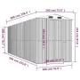 Hellbrauner Gartenschuppen aus verzinktem Stahl, 192 x 606 x 223 cm von , Schuppen - Ref: Foro24-3147476, Preis: 746,58 €, Ra...