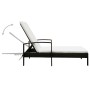 Lounger with brown synthetic rattan cushion by vidaXL, Loungers - Ref: Foro24-42941, Price: 158,49 €, Discount: %