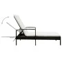 Lounger with brown synthetic rattan cushion by vidaXL, Loungers - Ref: Foro24-42941, Price: 115,20 €, Discount: %