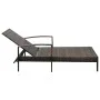 Lounger with brown synthetic rattan cushion by vidaXL, Loungers - Ref: Foro24-42941, Price: 115,20 €, Discount: %