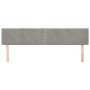 Cabecero de terciopelo gris claro 183x16x78/88 cm de , Cabeceros y pies de cama - Ref: Foro24-3118688, Precio: 57,11 €, Descu...