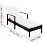Lounger with brown synthetic rattan cushion by vidaXL, Loungers - Ref: Foro24-42941, Price: 115,20 €, Discount: %