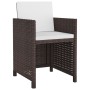 Garden dining set 11 pieces and brown synthetic rattan cushions by vidaXL, Garden sets - Ref: Foro24-42548, Price: 866,58 €, ...