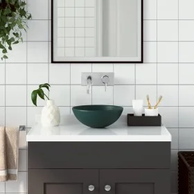 Dark green ceramic round bathroom sink by , Sinks - Ref: Foro24-146981, Price: 65,63 €, Discount: %