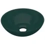 Rundes Badezimmerwaschbecken aus dunkelgrüner Keramik von , Sinkt - Ref: Foro24-146981, Preis: 65,63 €, Rabatt: %