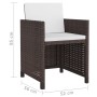 Garden dining set 11 pieces and brown synthetic rattan cushions by vidaXL, Garden sets - Ref: Foro24-42548, Price: 866,58 €, ...