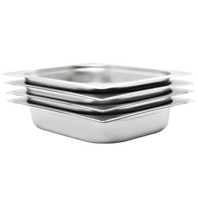 Gastronorm-Tabletts 4 Einheiten GN 1/2 65 mm Edelstahl von , Eimer für Dampftische - Ref: Foro24-50887, Preis: 41,25 €, Rabat...