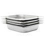 Gastronorm trays 4 units GN 1/2 65 mm stainless steel by , Buckets for steam tables - Ref: Foro24-50887, Price: 41,25 €, Disc...