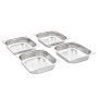 Gastronorm trays 4 units GN 1/2 65 mm stainless steel by , Buckets for steam tables - Ref: Foro24-50887, Price: 41,25 €, Disc...