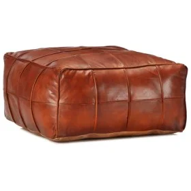 Puf marrón 60x60x30 cm cuero auténtico de cabra de , Otomanas - Ref: Foro24-248132, Precio: 149,28 €, Descuento: %