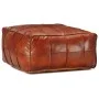 Puf marrón 60x60x30 cm cuero auténtico de cabra de , Otomanas - Ref: Foro24-248132, Precio: 149,28 €, Descuento: %
