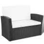 4-teiliges Gartenmöbel-Set und schwarze synthetische Rattankissen von vidaXL, Gartensets - Ref: Foro24-42642, Preis: 390,96 €...