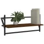 Wall shelves with bars 2 pcs oak brown 65x25x30 cm by , Shelves and shelves - Ref: Foro24-836247, Price: 26,46 €, Discount: %