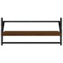 Wandregale mit Stangen 2 Stück Eiche braun 65x25x30 cm von , Regale und Regale - Ref: Foro24-836247, Preis: 26,75 €, Rabatt: %