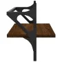 Wall shelves with bars 2 pcs oak brown 65x25x30 cm by , Shelves and shelves - Ref: Foro24-836247, Price: 26,46 €, Discount: %