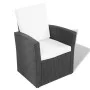 4-teiliges Gartenmöbel-Set und schwarze synthetische Rattankissen von vidaXL, Gartensets - Ref: Foro24-42642, Preis: 390,96 €...