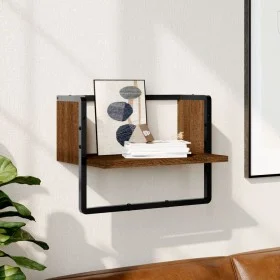 Wall shelf with oak brown bar 40x25x30 cm by , Shelves and shelves - Ref: Foro24-836287, Price: 16,38 €, Discount: %