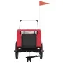 Remolque de bicicleta mascotas hierro tela Oxford rojo negro de , Cochecitos para mascotas - Ref: Foro24-94027, Precio: 88,45...