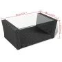4-teiliges Gartenmöbel-Set und schwarze synthetische Rattankissen von vidaXL, Gartensets - Ref: Foro24-42642, Preis: 390,96 €...