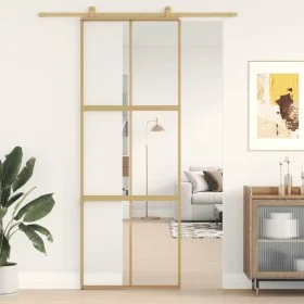 Goldene Schiebetür aus transparentem ESG-Glas und Aluminium von , Türen für zu Hause - Ref: Foro24-155154, Preis: 154,65 €, R...